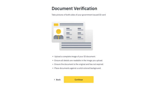 binance account verification